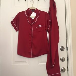 Silk Pajama Set-short sleeve and long pant